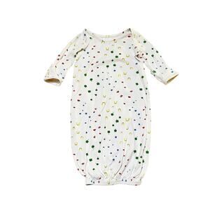 Hanna Andersson Organic Pima Cotton Baby Gown PJs Size 0-3m